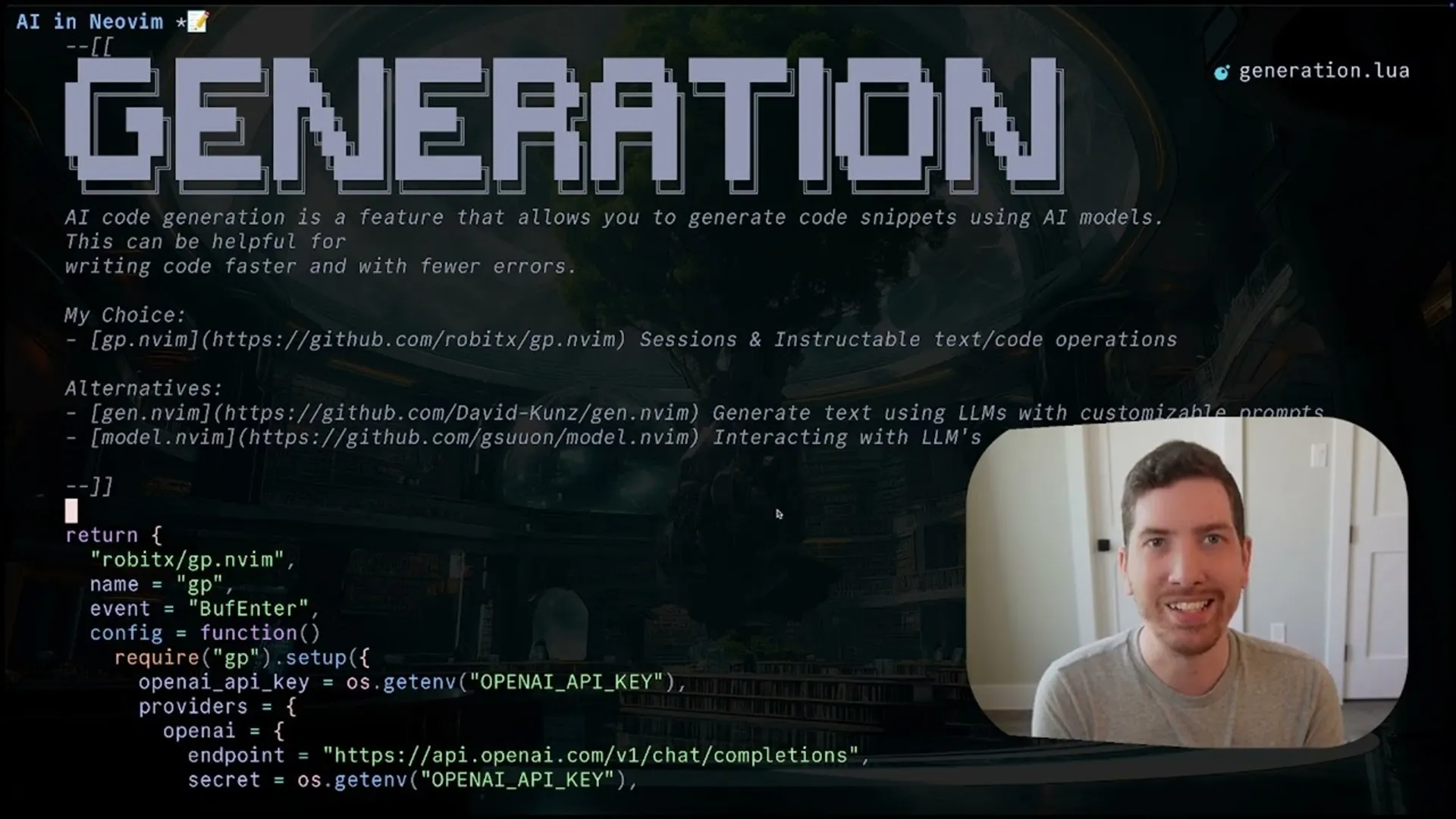 AI in Neovim (NeovimConf 2024) hero