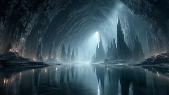 Dark Obsidian Cave