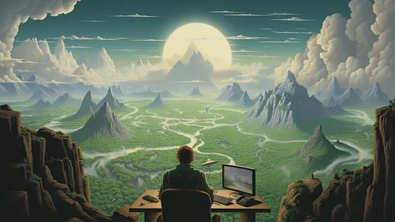 Fantasy Landscape Office