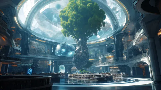 Futuristic Tree Library