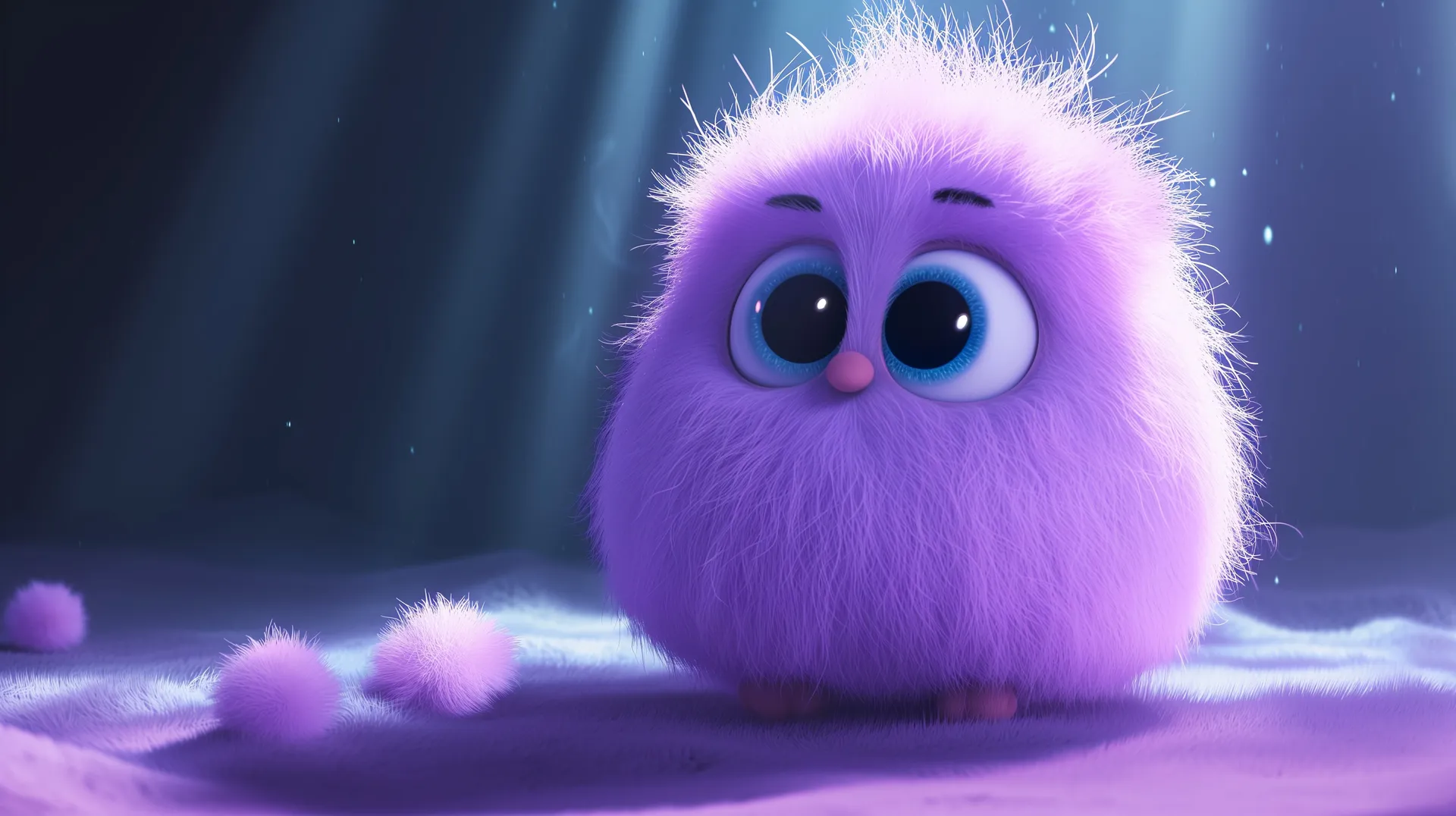 Purple Fluffy Creature