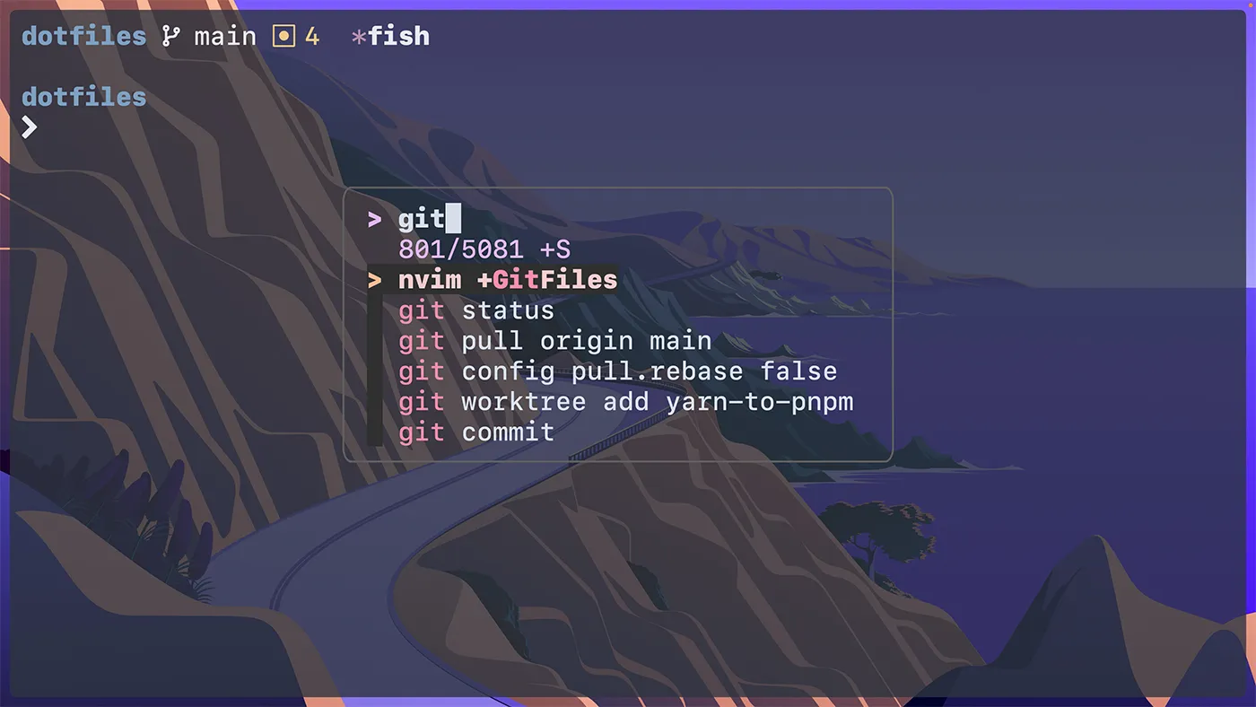 Popup history with tmux and fzf